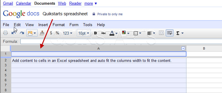 Auto Fit Column Width In Google Docs Spreadsheets